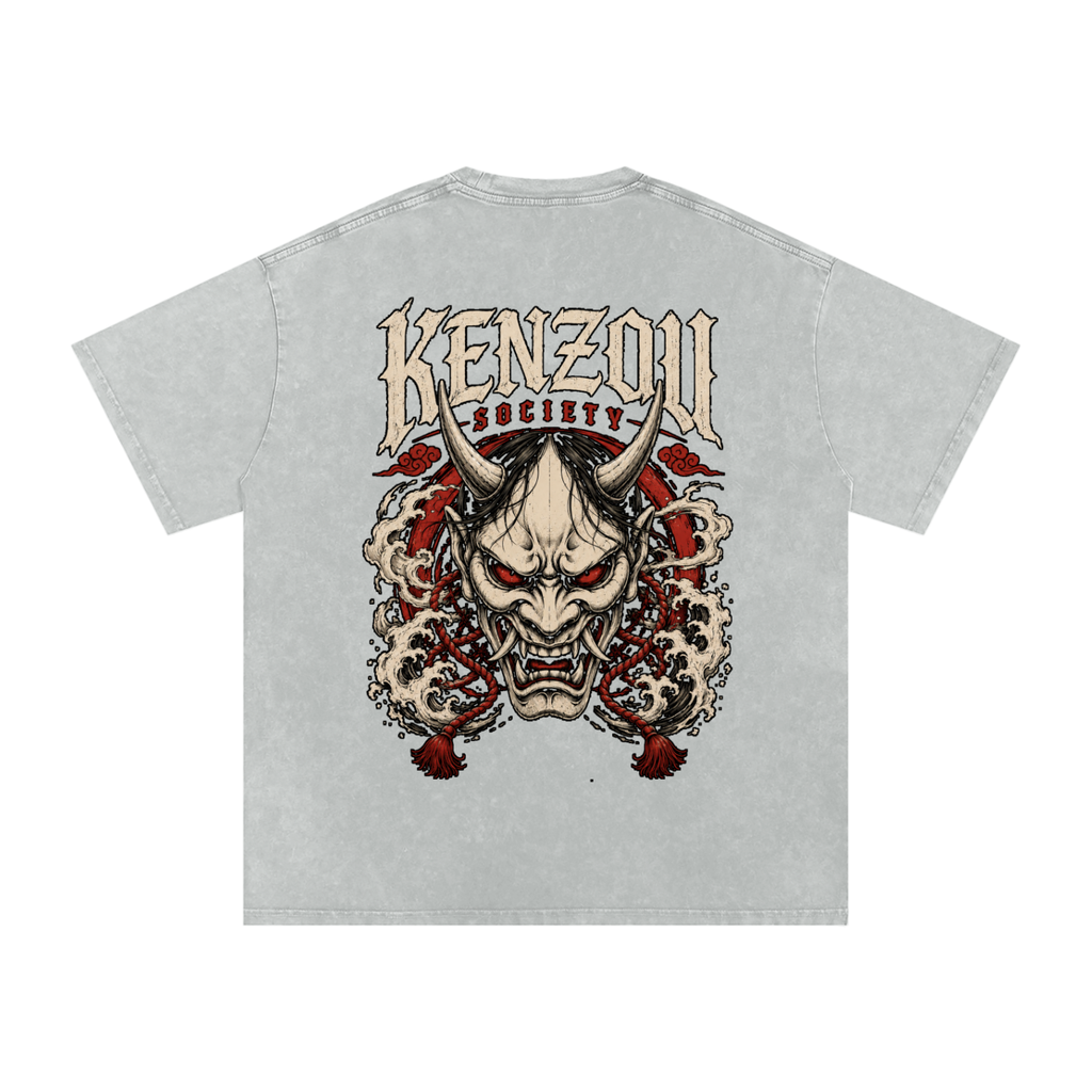 Hannya Snow Washed Oversized Cotton T-Shirt