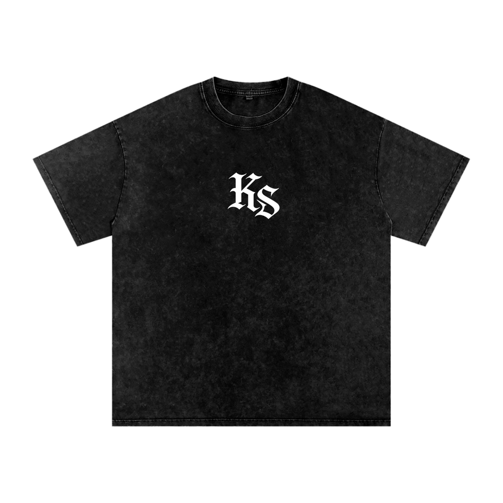 Snow Washed Oversized Cotton T-Shirt