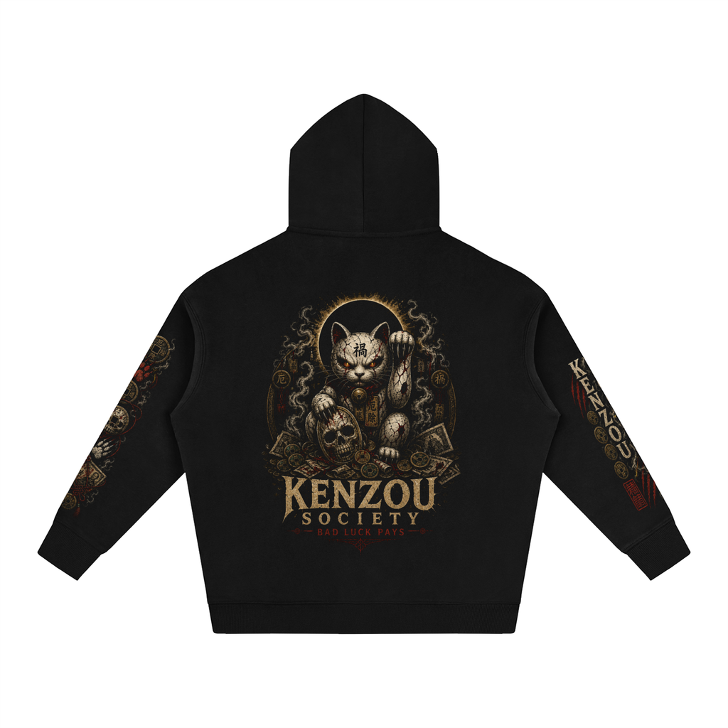 Money Cat Oversize Fleeced Hoodie