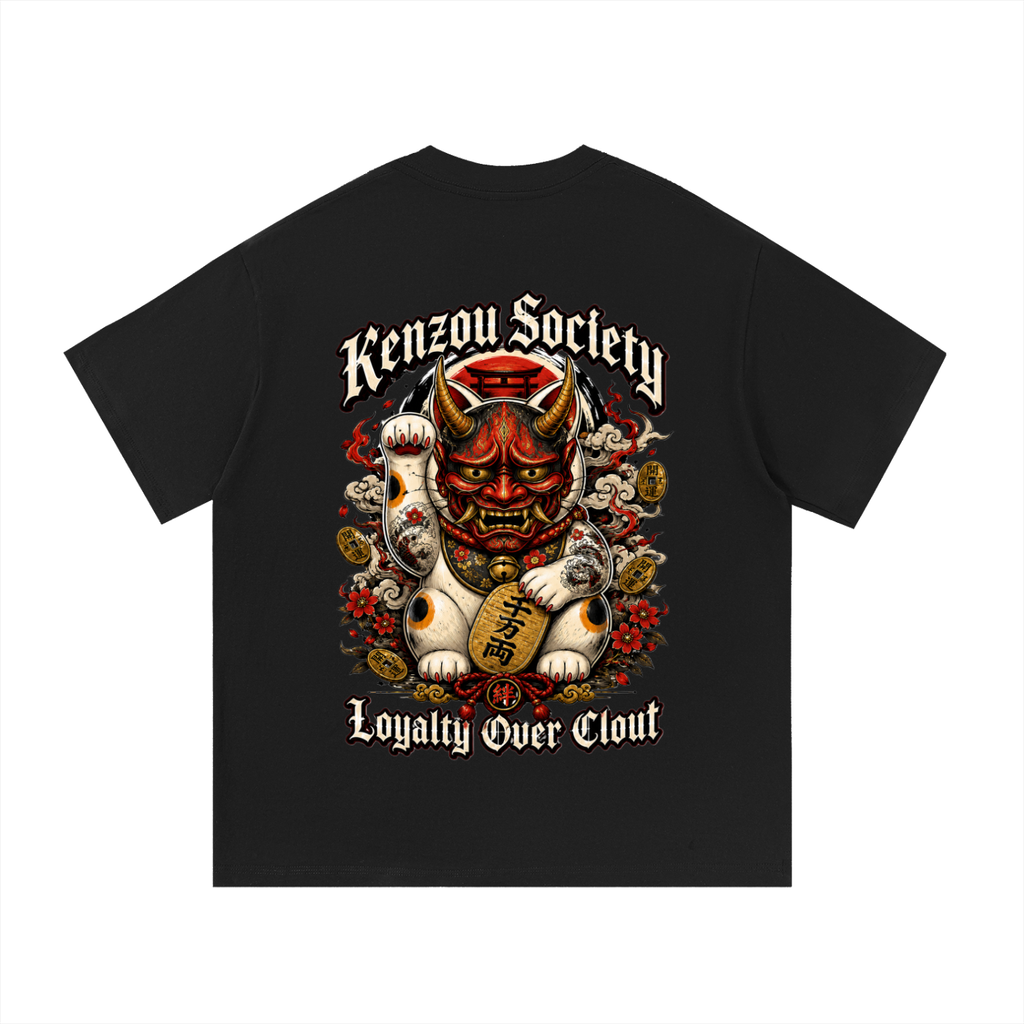 Hannya Money cat Essential Cotton T-Shirt