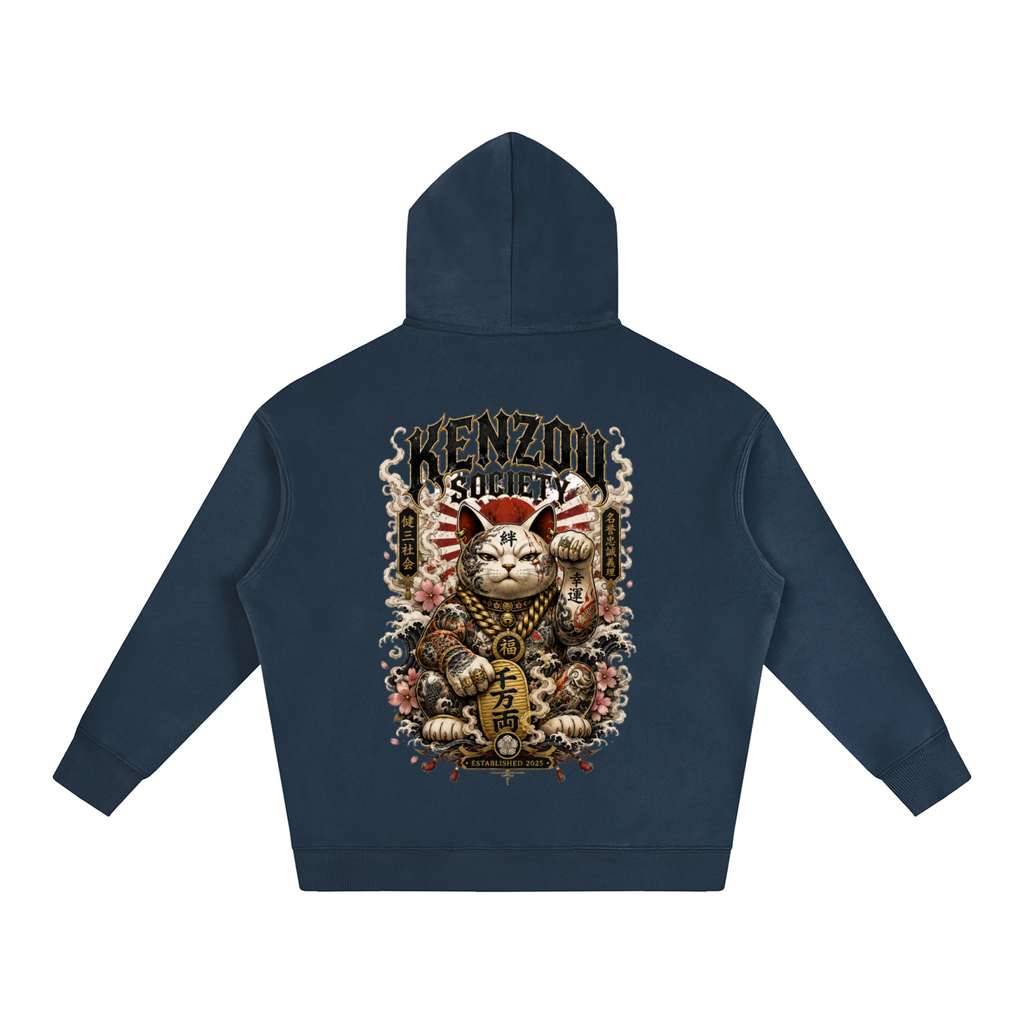 Money Cat Oversize Fleeced Hoodie
