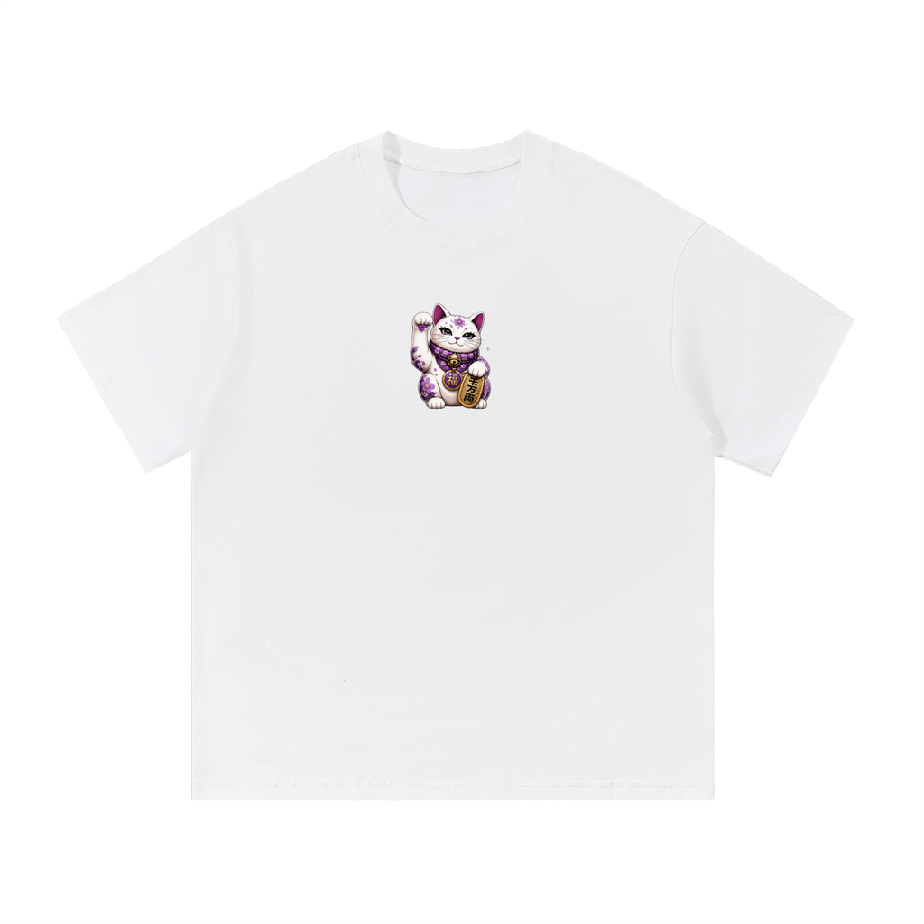 Money Cat purple Essential Cotton T-Shirt