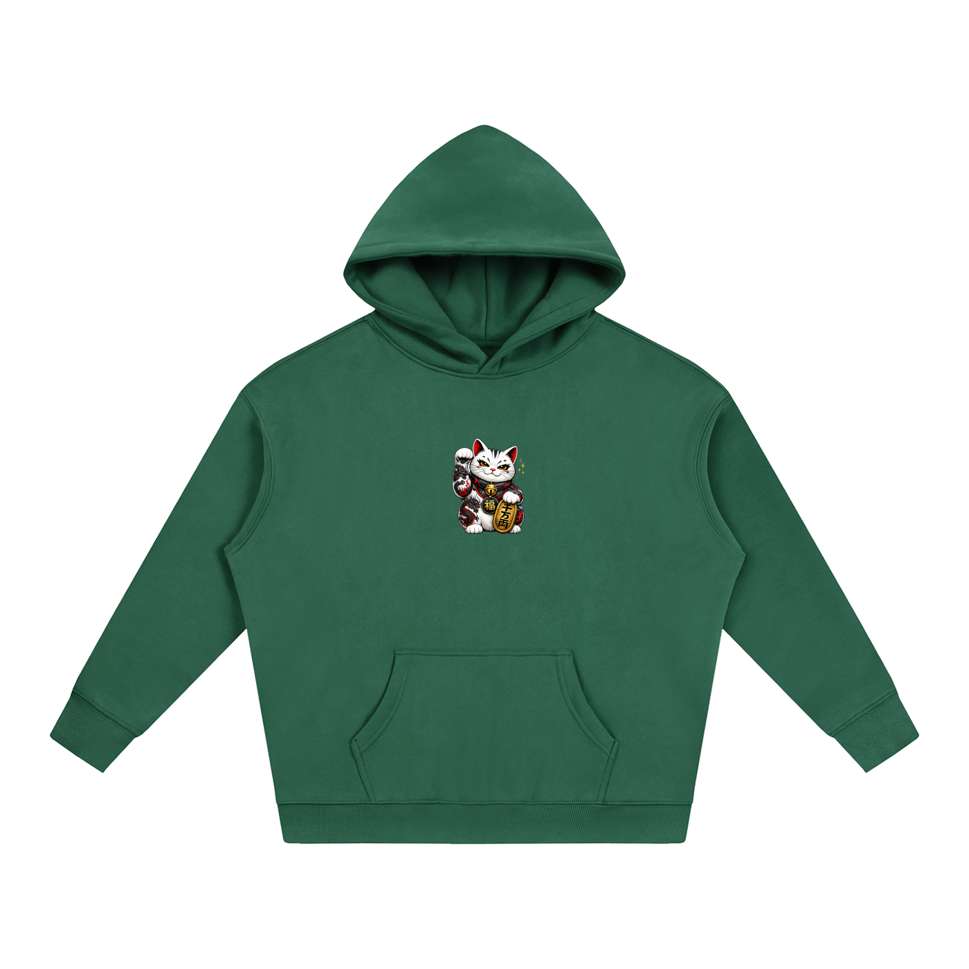 Money Cat Oversize Fleeced Hoodie
