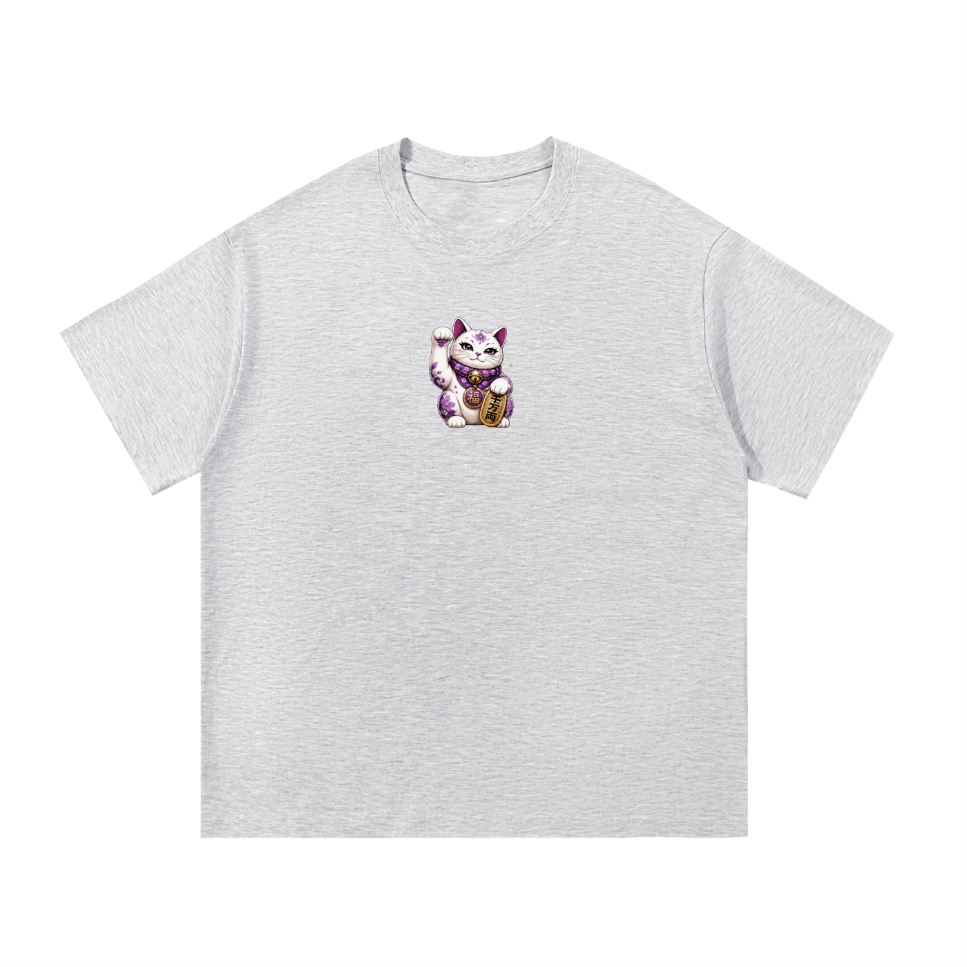 Money Cat purple Essential Cotton T-Shirt