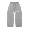 Unisex Mineral Wash Barrel Leg Pants