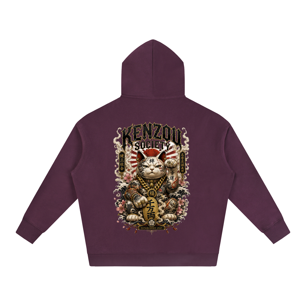 Money Cat Oversize Fleeced Hoodie