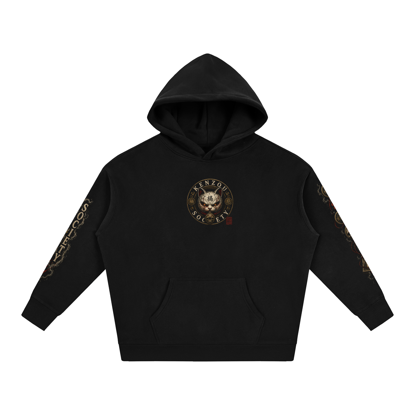 Money Cat Oversize Fleeced Hoodie